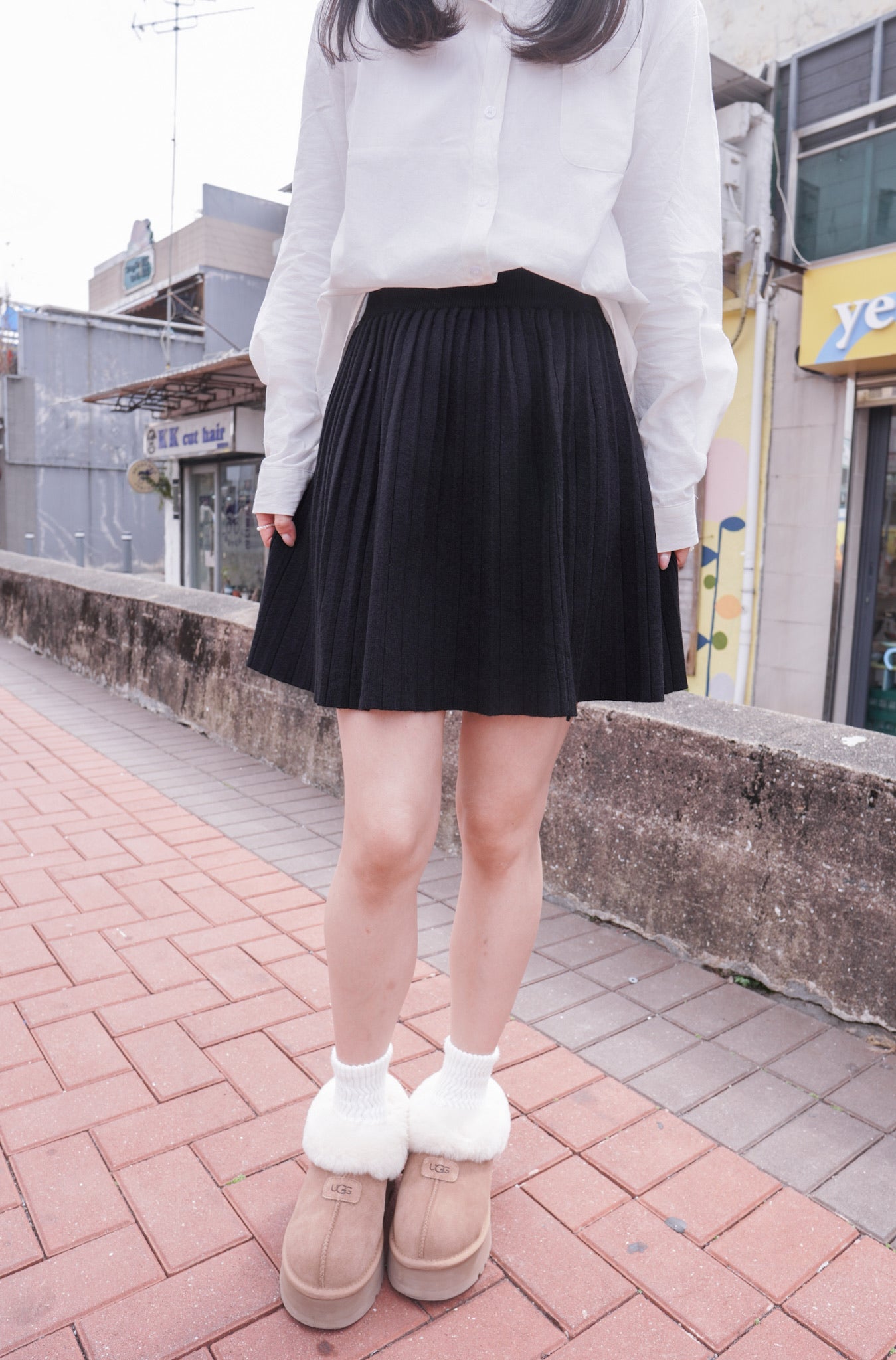 <現貨> 少見不會太短長度♡!!百褶針織半身短裙