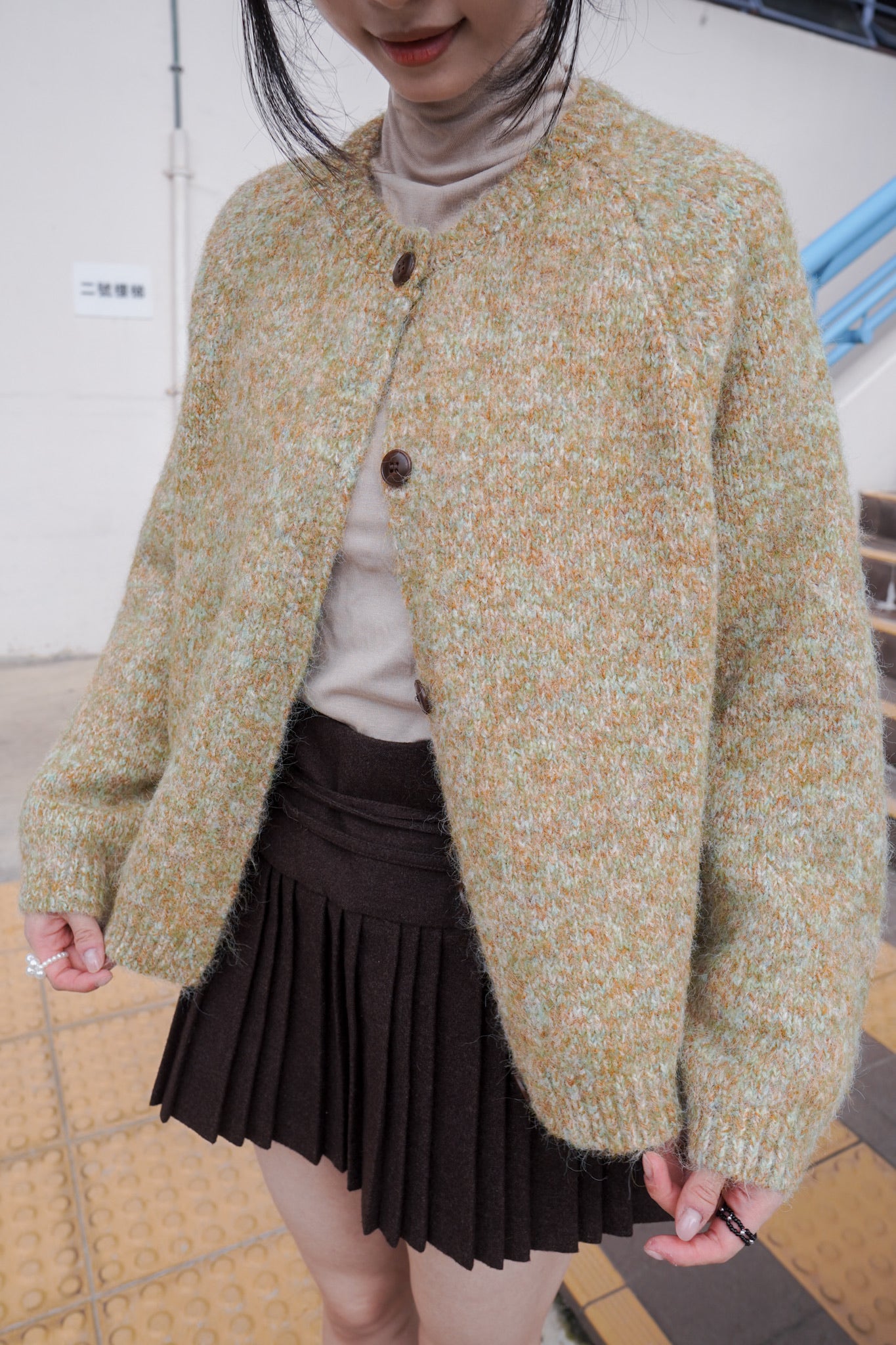 <現貨> 羊毛混紡針織冷外套｜兩色入