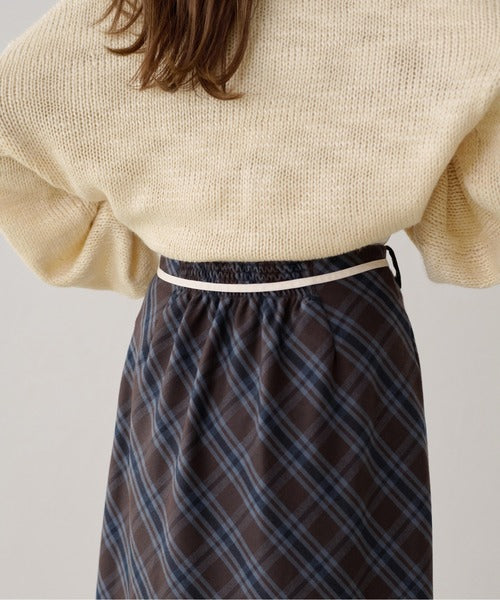 <預訂> 日本大人氣♡日牌 Apres Jour 格紋疊層半身長裙｜兩色入