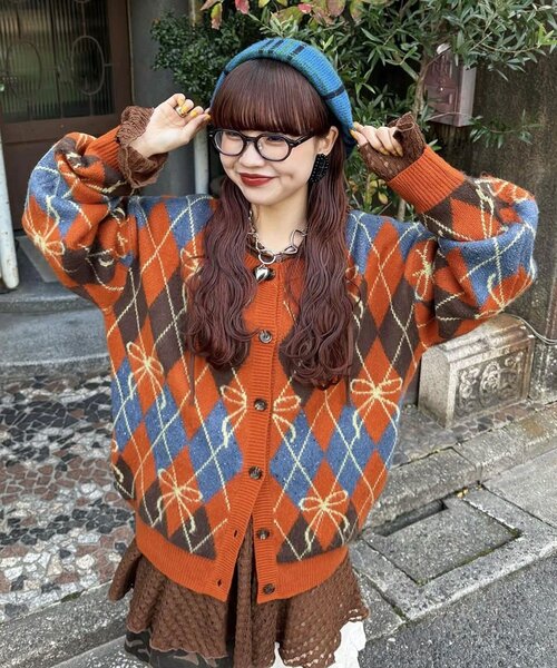 <預訂> 日牌CIAOPANIC 蝴碟結菱形針織開胸外套｜六色入