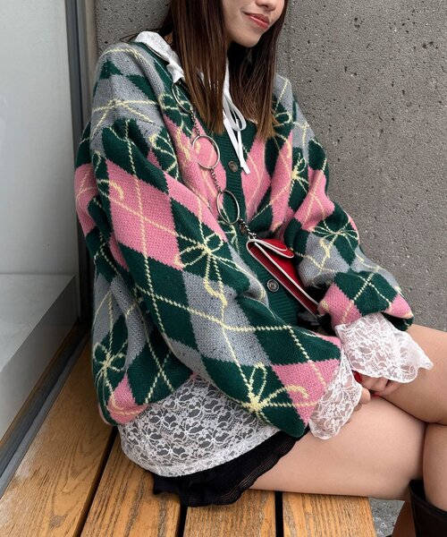 <預訂> 日牌CIAOPANIC 蝴碟結菱形針織開胸外套｜六色入