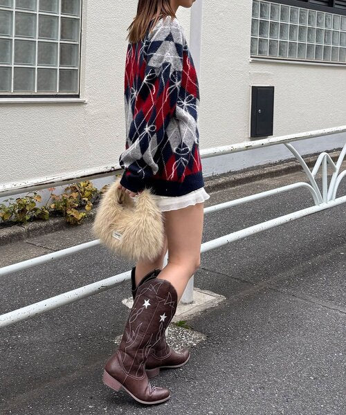 <預訂> 日牌CIAOPANIC 蝴碟結菱形針織開胸外套｜六色入