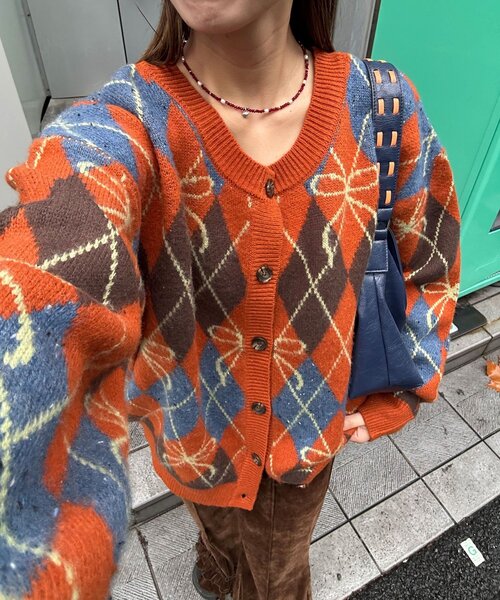 <預訂> 日牌CIAOPANIC 蝴碟結菱形針織開胸外套｜六色入