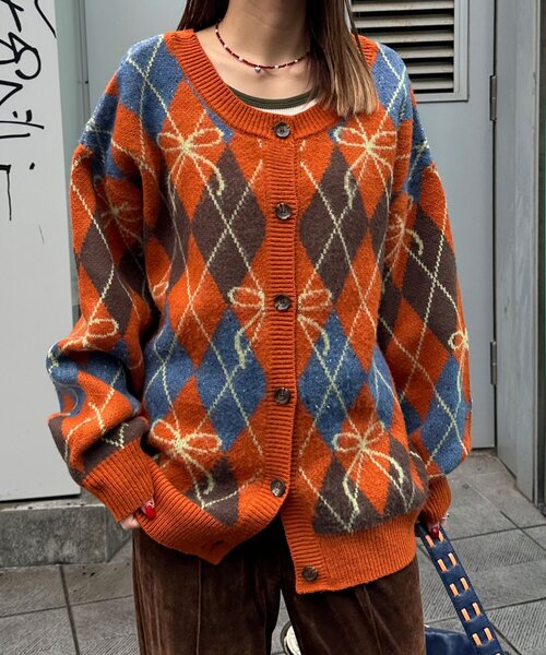 <預訂> 日牌CIAOPANIC 蝴碟結菱形針織開胸外套｜六色入