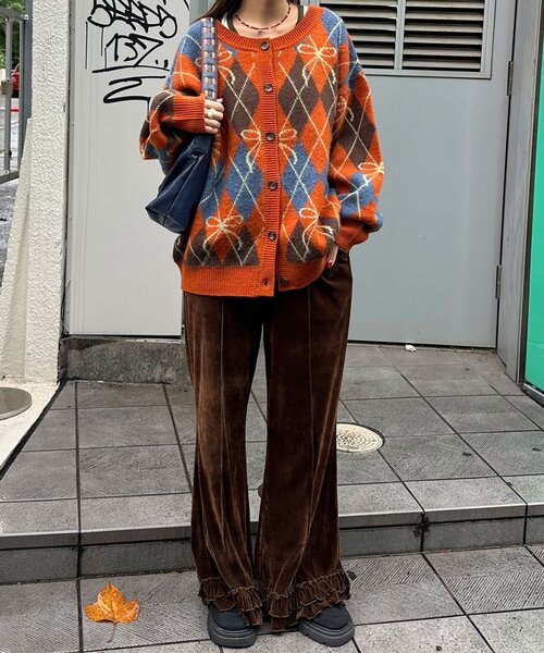 <預訂> 日牌CIAOPANIC 蝴碟結菱形針織開胸外套｜六色入