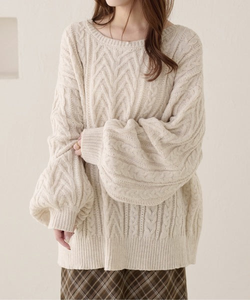 <預訂> 日本大人氣♡日牌 Apres Jour 2-Ways 繫帶麻花針織上衣｜三色入