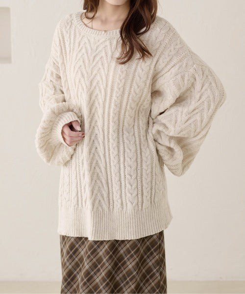 <預訂> 日本大人氣♡日牌 Apres Jour 2-Ways 繫帶麻花針織上衣｜三色入