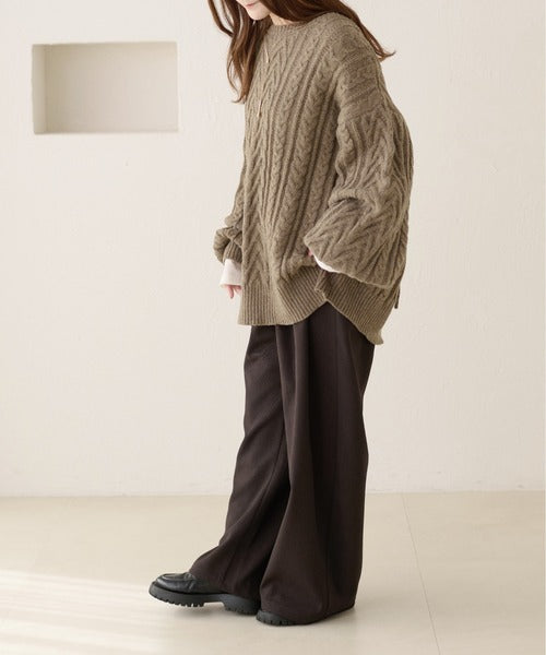 <預訂> 日本大人氣♡日牌 Apres Jour 2-Ways 繫帶麻花針織上衣｜三色入