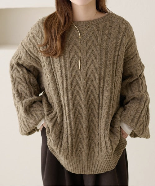 <預訂> 日本大人氣♡日牌 Apres Jour 2-Ways 繫帶麻花針織上衣｜三色入