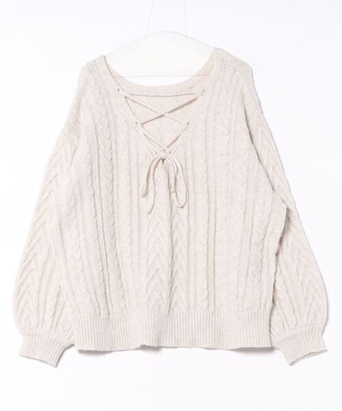 <預訂> 日本大人氣♡日牌 Apres Jour 2-Ways 繫帶麻花針織上衣｜三色入