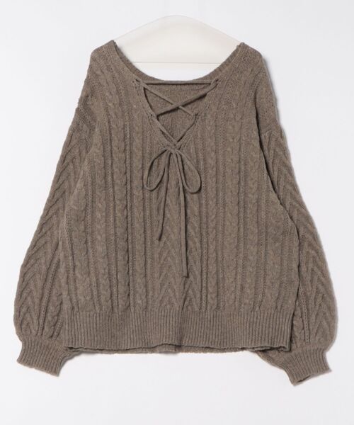 <預訂> 日本大人氣♡日牌 Apres Jour 2-Ways 繫帶麻花針織上衣｜三色入