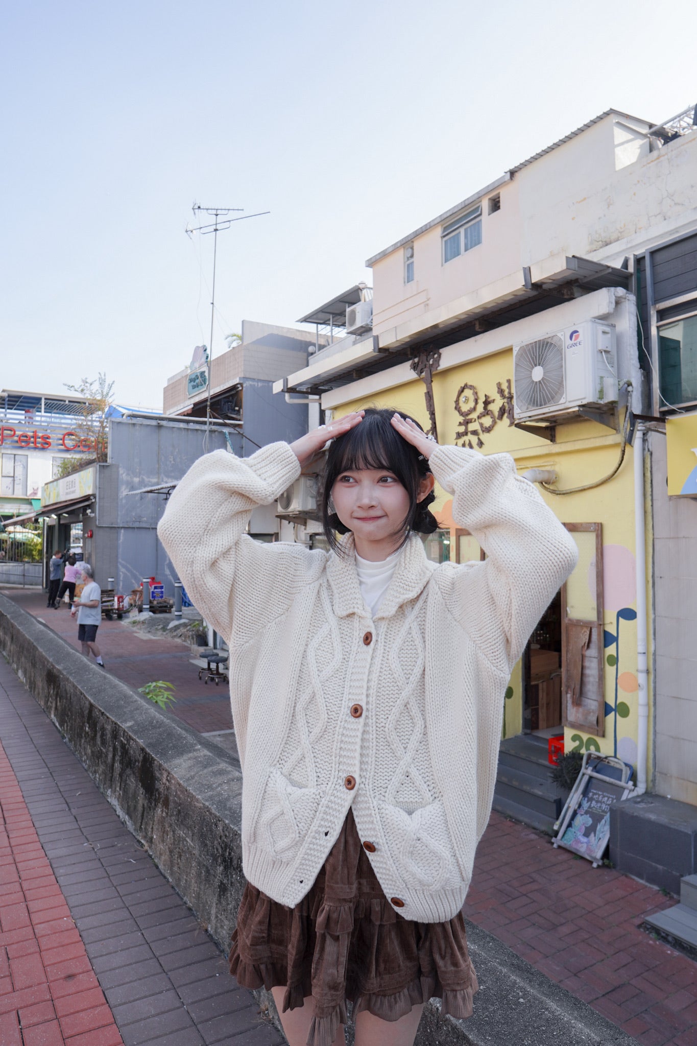 <現貨> 學園風UP♡ 粗針織麻花外套