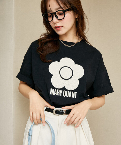 <預訂> 日牌MARY QUANT × PUBLUX 花卉圖案提花Tee上衣｜四色入