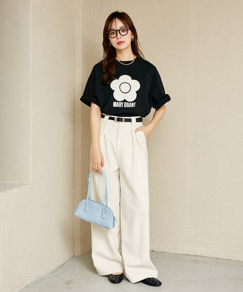 <預訂> 日牌MARY QUANT × PUBLUX 花卉圖案提花Tee上衣｜四色入