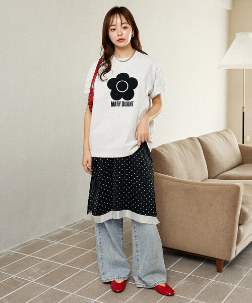 <預訂> 日牌MARY QUANT × PUBLUX 花卉圖案提花Tee上衣｜四色入