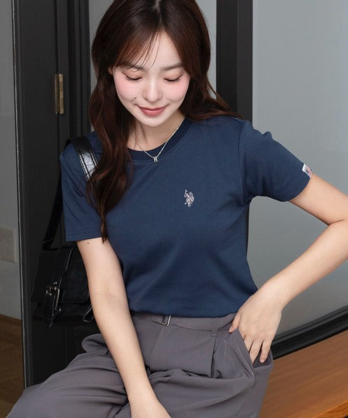 <預訂> 2026夏新品☀️日版U.S. POLO ASSN.夏季拼色刺繡Logo Tee｜九色入