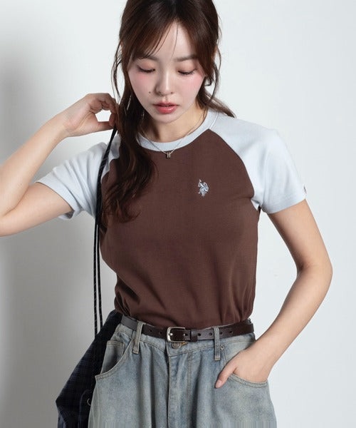 <預訂> 2026夏新品☀️日版U.S. POLO ASSN.夏季拼色刺繡Logo Tee｜九色入