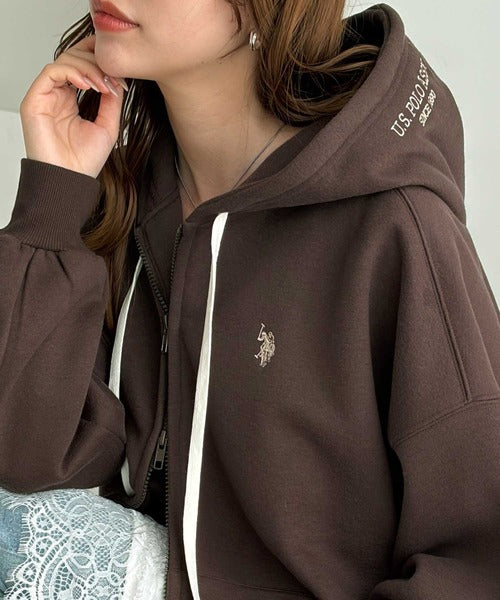 <預訂> 日本直送🇯🇵 CP值高! U.S. POLO ASSN.刺繡寬鬆雙拉鍊連帽口袋外套｜四色入