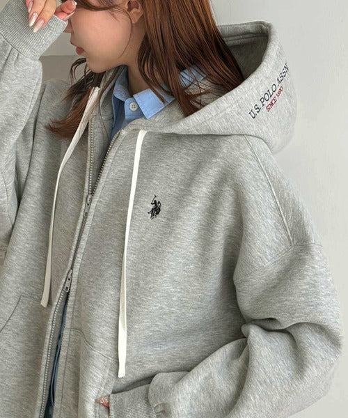 <預訂> 日本直送🇯🇵 CP值高! U.S. POLO ASSN.刺繡寬鬆雙拉鍊連帽口袋外套｜四色入