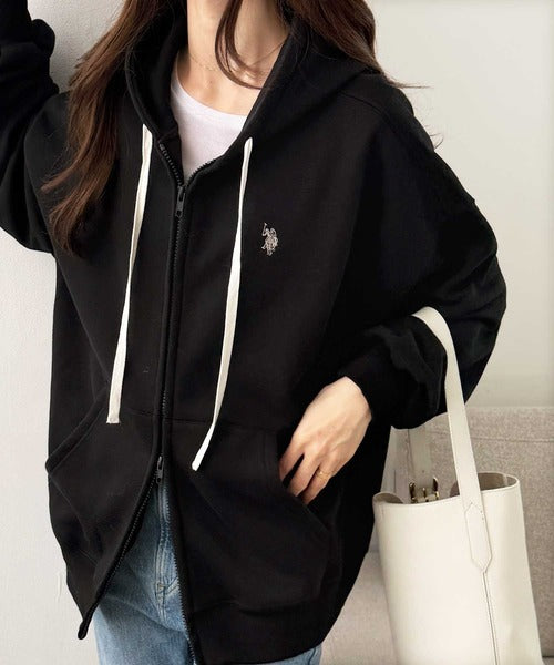 <預訂> 日本直送🇯🇵 CP值高! U.S. POLO ASSN.刺繡寬鬆雙拉鍊連帽口袋外套｜四色入