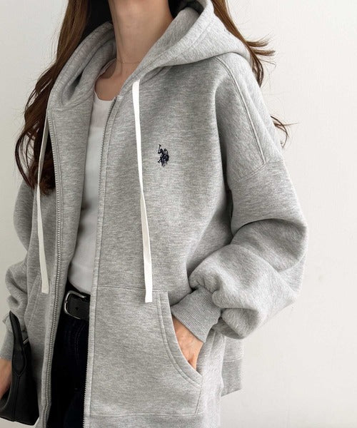 <預訂> 日本直送🇯🇵 CP值高! U.S. POLO ASSN.刺繡寬鬆雙拉鍊連帽口袋外套｜四色入