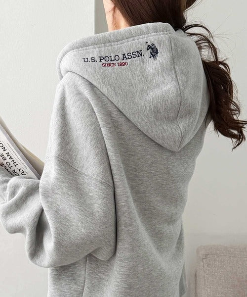 <預訂> 日本直送🇯🇵 CP值高! U.S. POLO ASSN.刺繡寬鬆雙拉鍊連帽口袋外套｜四色入