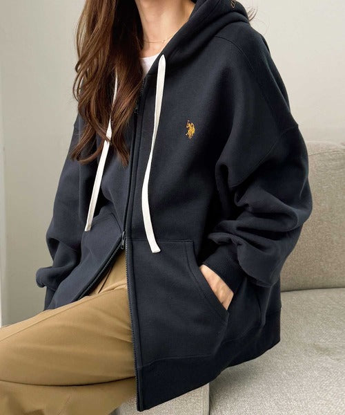 <預訂> 日本直送🇯🇵 CP值高! U.S. POLO ASSN.刺繡寬鬆雙拉鍊連帽口袋外套｜四色入