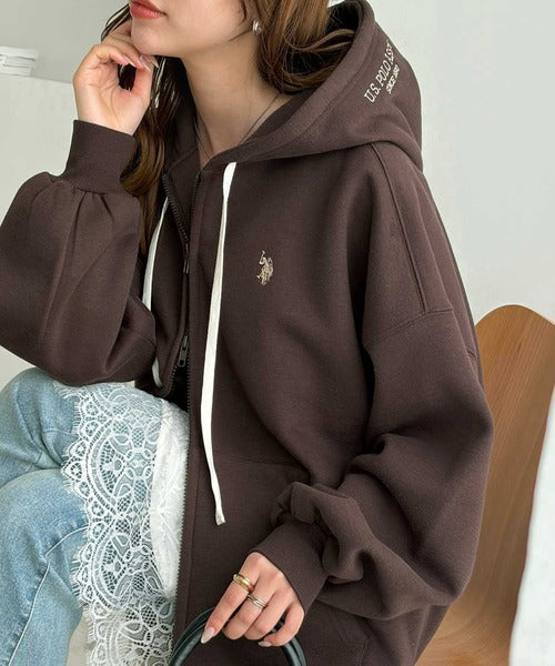 <預訂> 日本直送🇯🇵 CP值高! U.S. POLO ASSN.刺繡寬鬆雙拉鍊連帽口袋外套｜四色入