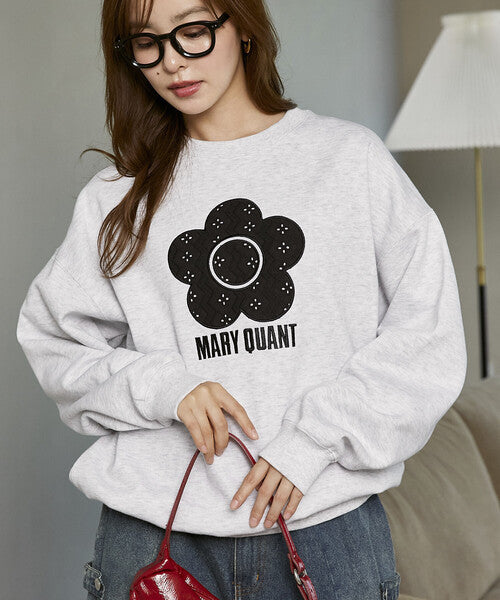 <預訂> 日本直送🇯🇵 MARY QUANT × PUBLUX 蕾絲混紡雛菊拉絨衛衣｜三色入