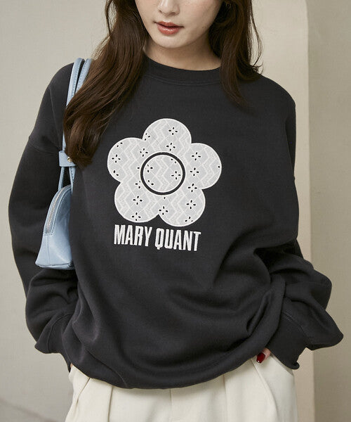 <預訂> 日本直送🇯🇵 MARY QUANT × PUBLUX 蕾絲混紡雛菊拉絨衛衣｜三色入