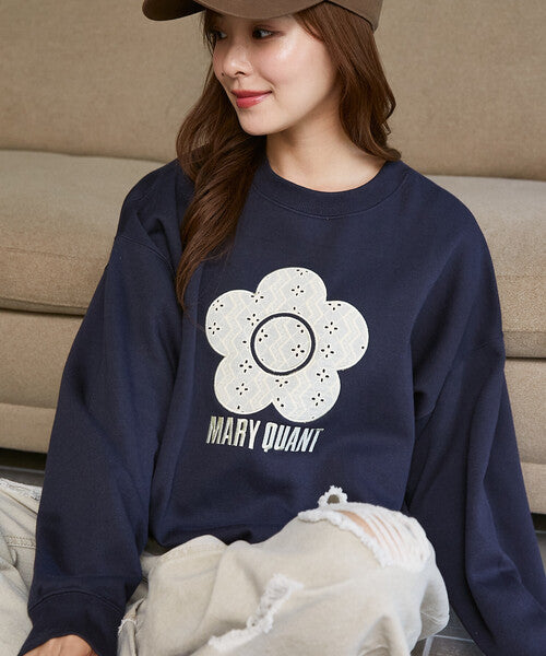 <預訂> 日本直送🇯🇵 MARY QUANT × PUBLUX 蕾絲混紡雛菊拉絨衛衣｜三色入