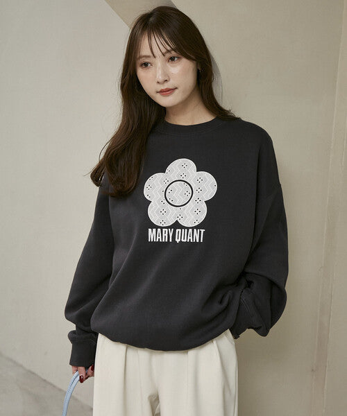 <預訂> 日本直送🇯🇵 MARY QUANT × PUBLUX 蕾絲混紡雛菊拉絨衛衣｜三色入