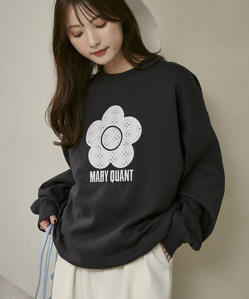 <預訂> 日本直送🇯🇵 MARY QUANT × PUBLUX 蕾絲混紡雛菊拉絨衛衣｜三色入