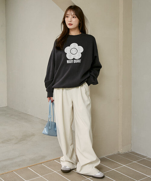 <預訂> 日本直送🇯🇵 MARY QUANT × PUBLUX 蕾絲混紡雛菊拉絨衛衣｜三色入