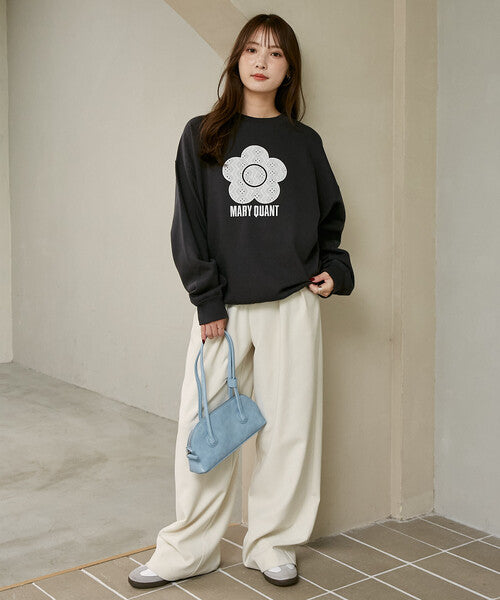 <預訂> 日本直送🇯🇵 MARY QUANT × PUBLUX 蕾絲混紡雛菊拉絨衛衣｜三色入