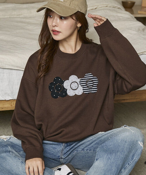<預訂> 日本直送🇯🇵 MARY QUANT × PUBLUX 混紡三連雛菊抓絨衛衣｜四色入
