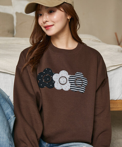 <預訂> 日本直送🇯🇵 MARY QUANT × PUBLUX 混紡三連雛菊抓絨衛衣｜四色入