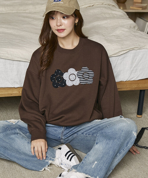 <預訂> 日本直送🇯🇵 MARY QUANT × PUBLUX 混紡三連雛菊抓絨衛衣｜四色入
