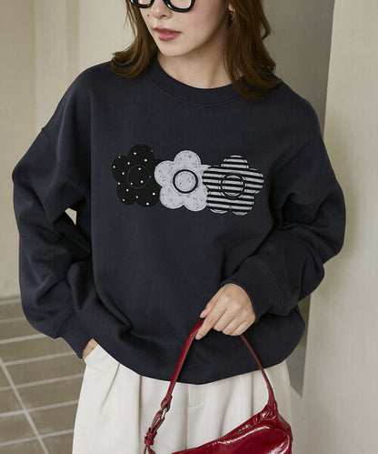 <預訂> 日本直送🇯🇵 MARY QUANT × PUBLUX 混紡三連雛菊抓絨衛衣｜四色入