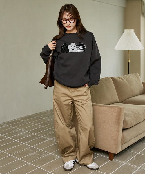 <預訂> 日本直送🇯🇵 MARY QUANT × PUBLUX 混紡三連雛菊抓絨衛衣｜四色入