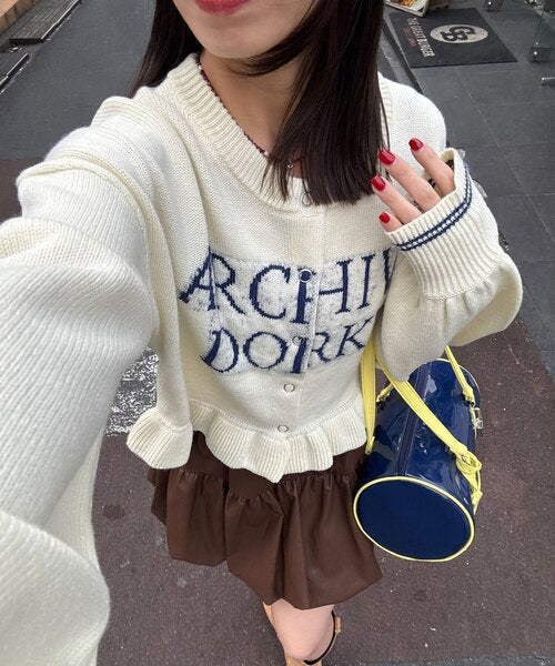 <預訂> 日本直送🇯🇵 大人氣！CIAOPANIC毛茸茸撞色logo荷葉邊針織開胸外套｜十一色入