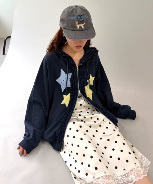 <預訂> 日本直送🇯🇵wcloset星形圖案拼接連帽外套| 六色入 [10月出貨]
