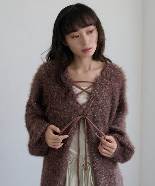 <預訂> 大人氣✨♡日牌 Apres Jour 2-Ways 毛茸茸繫帶針織開胸外套｜七色入
