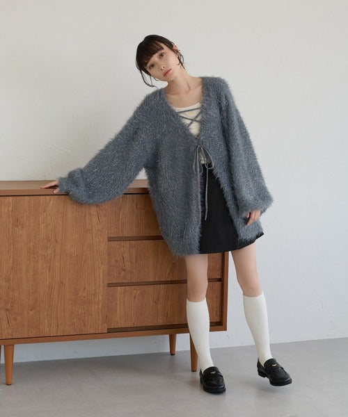 <預訂> 大人氣✨♡日牌 Apres Jour 2-Ways 毛茸茸繫帶針織開胸外套｜七色入