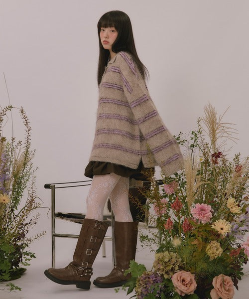 <預訂> 日本直送🇯🇵 最近日本大人氣! loin nuit 條紋鈕扣針織上衣｜三色入