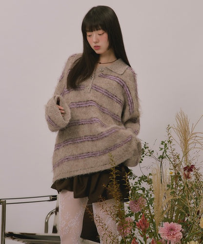 <預訂> 日本直送🇯🇵 最近日本大人氣! loin nuit 條紋鈕扣針織上衣｜三色入