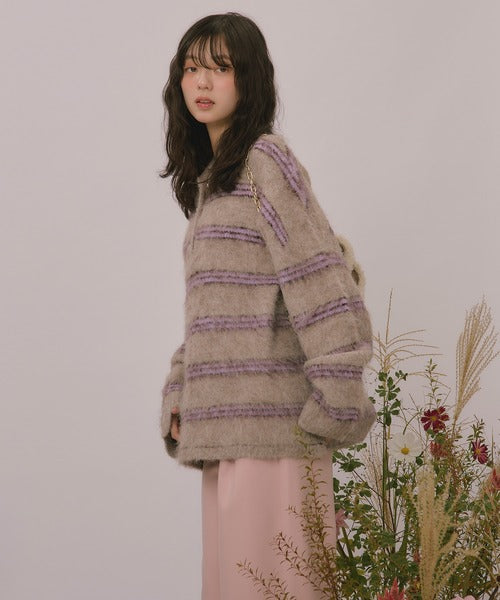 <預訂> 日本直送🇯🇵 最近日本大人氣! loin nuit 條紋鈕扣針織上衣｜三色入