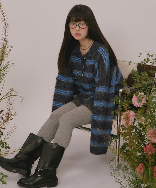 <預訂> 日本直送🇯🇵 最近日本大人氣! loin nuit 條紋鈕扣針織上衣｜三色入