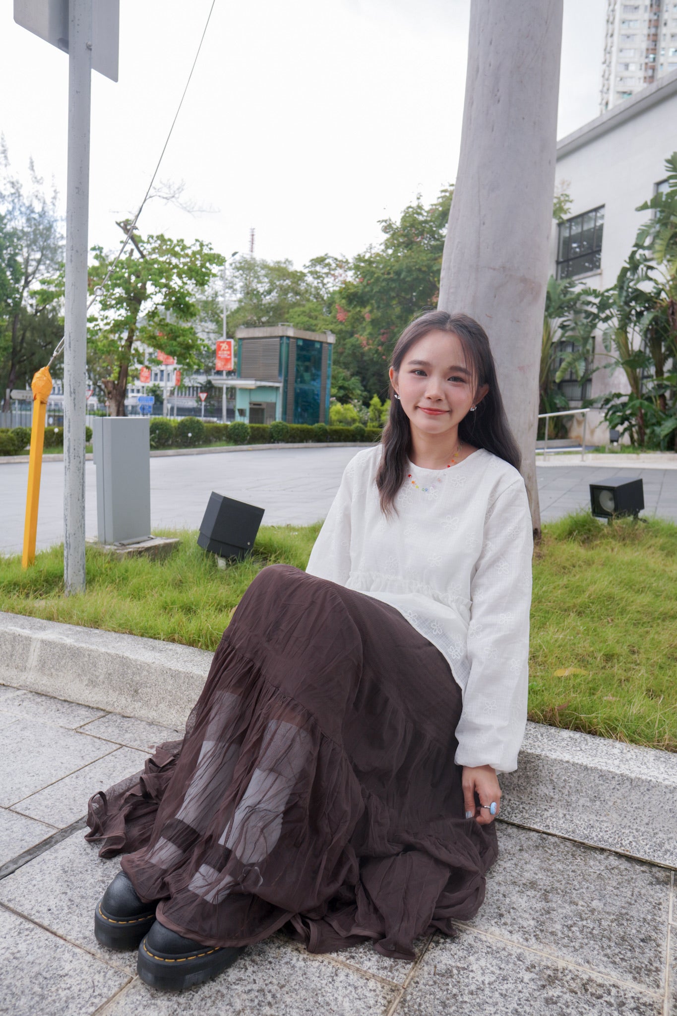 <現貨> 獨家款 泰國人手製作! 格紋小花卉泡泡袖上衣｜兩色入