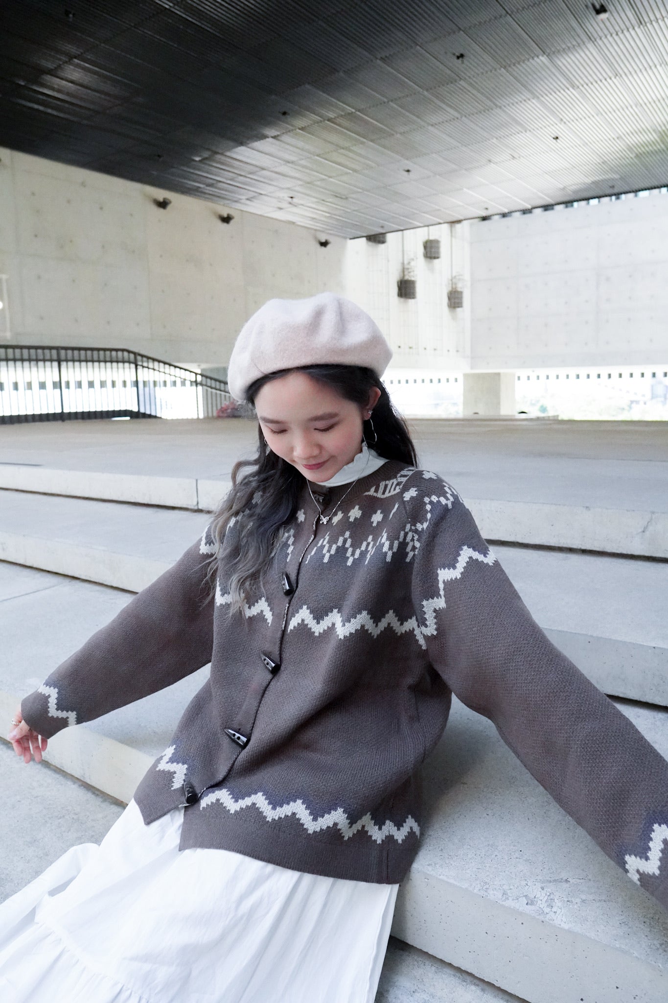 <預訂> 首批優惠♡羊毛牛角扣寬鬆針織開胸外套